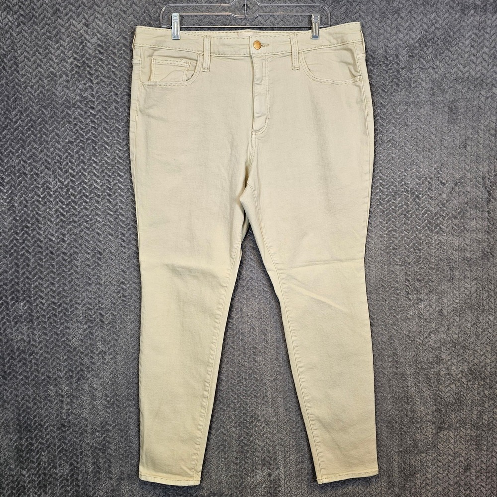 Universal Thread Women 16R High Rise Skinny Jeans Beige Khaki Stretch Denim Pant
